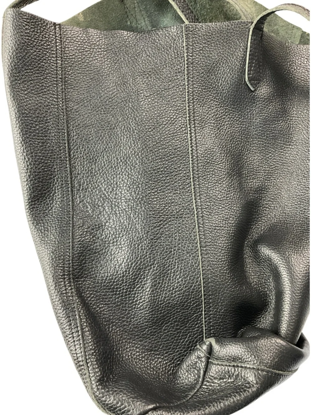 Black Leather Tote Bag - Classic Women's Carryall